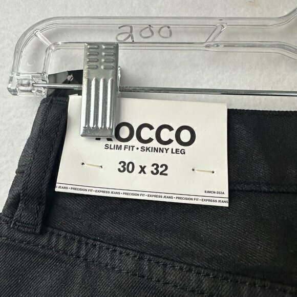 Express Jeans Rocco Slim Fit Skinny Leg Jeans Mens 30x32 30 x 32 Black NWT - Picture 4 of 4